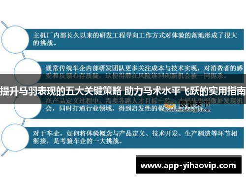 提升马羽表现的五大关键策略 助力马术水平飞跃的实用指南 提升马羽表现的五大关键策略 助力马术水平飞跃的实用指南